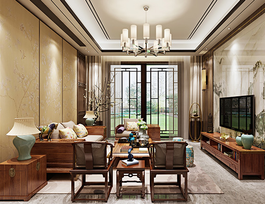 东方大院新中式装修案例