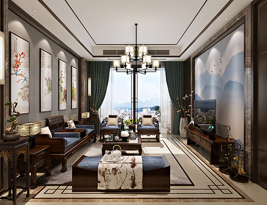 东方大院新中式装修案例