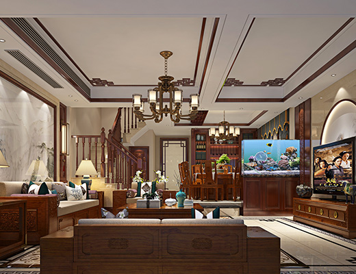 山水湾新中式装修案例