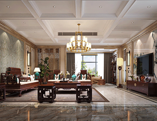 佳兆业天墅新中式装修案例