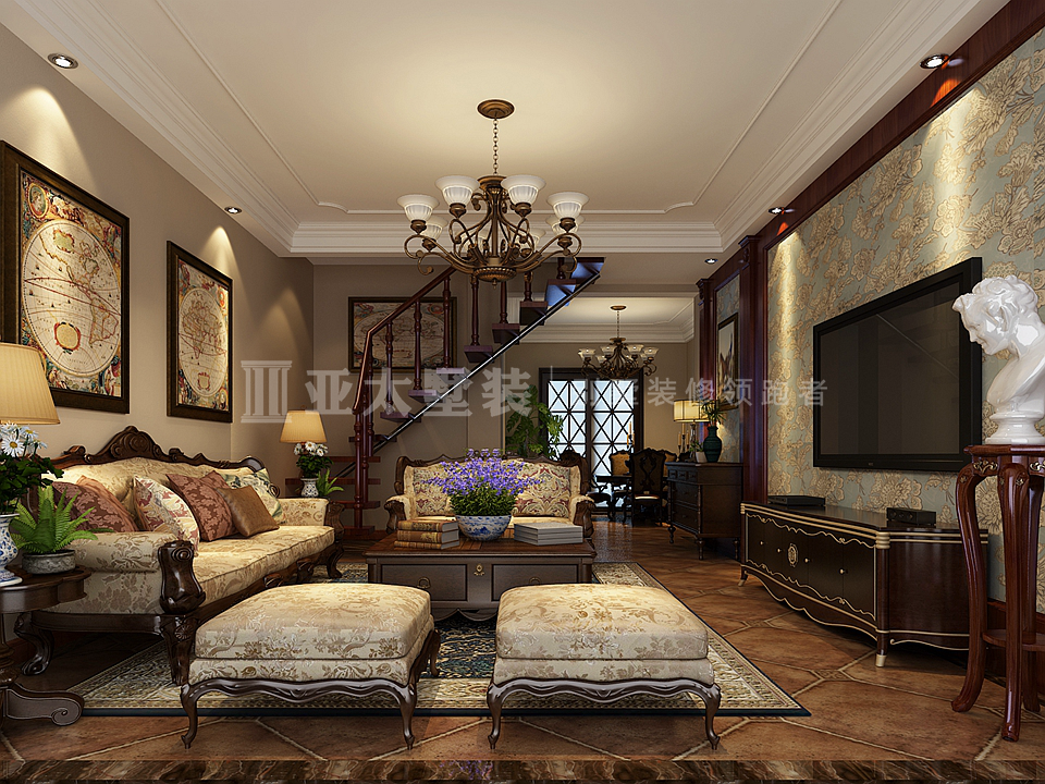 澳海澜庭美式装修案例