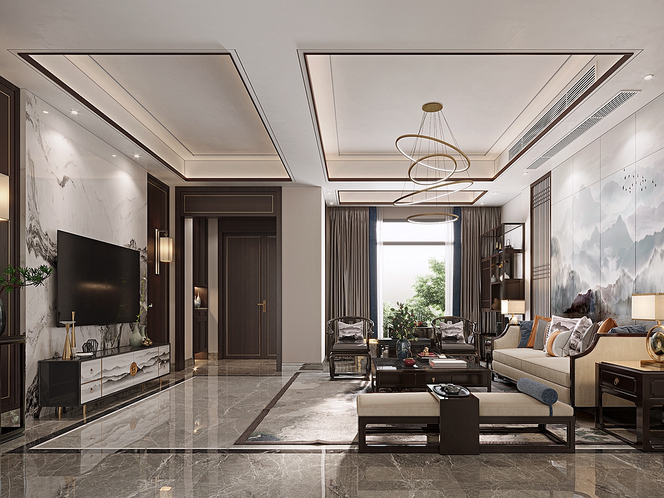 山水英伦现代简约装修案例