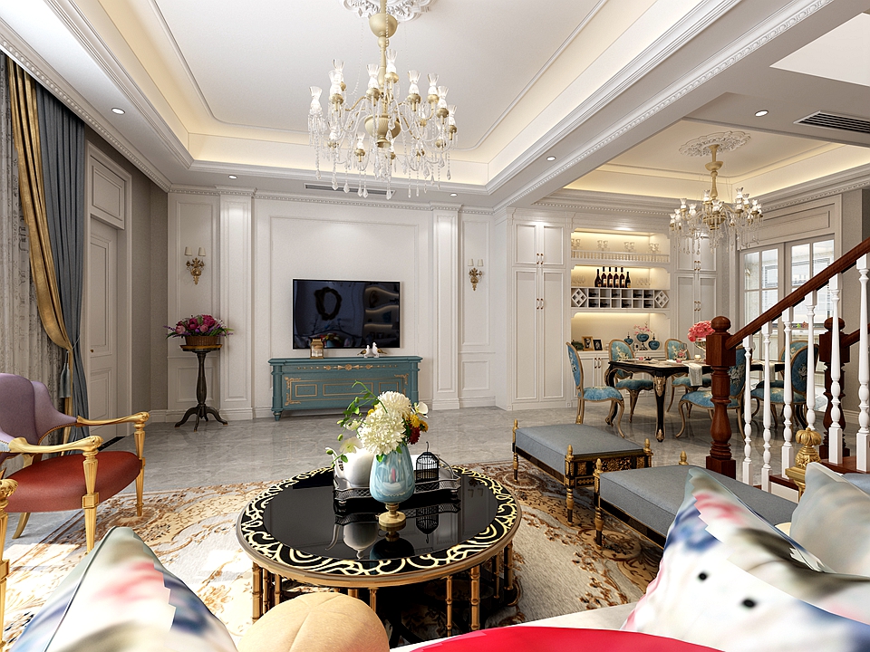 龙湖璟宸美式装修案例